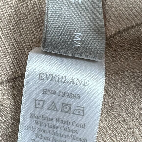 Everlane Leggings Womens Size M/L Tan The Seamless Ribbed High Rise Cotton Blend - Picture 10 of 11